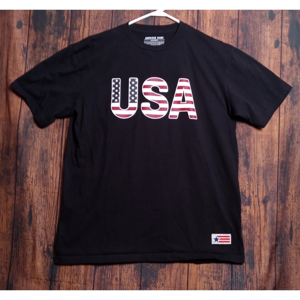 American Giant Short Sleeve Crew Neck T-Shirt Men's XL Black USA